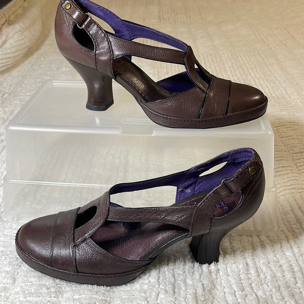 Indigo kitten heels